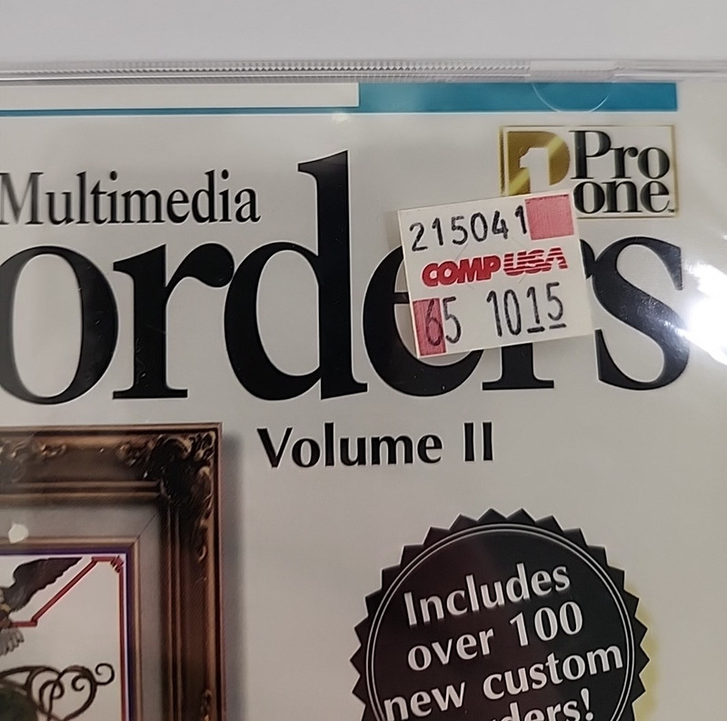 Pro One Multimedia Borders Volume II Cd Rom NOS Sealed VTG Windows 95 gallery