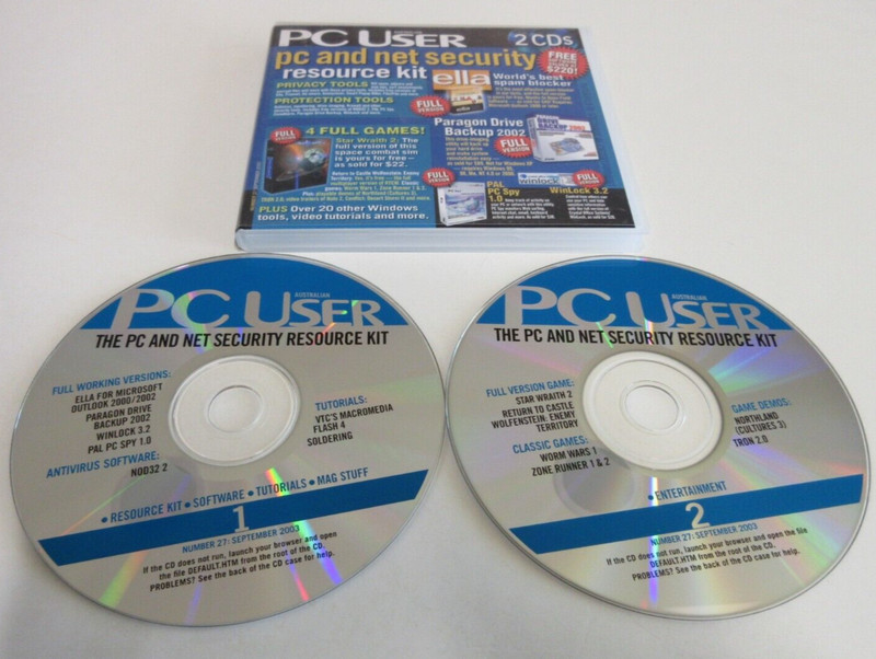 Australian PC User – No. 27 – Software – Resources & Entertainment – 2 CDs, 2003
