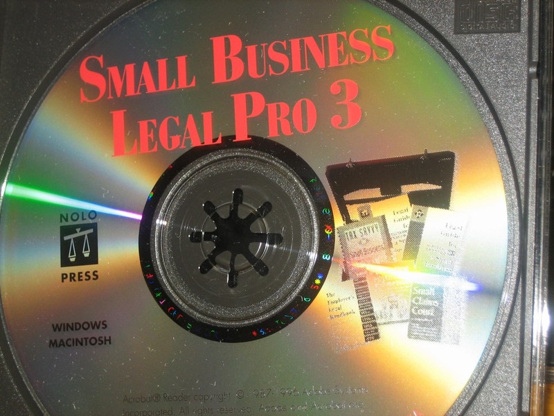 CD-ROM Small Business Legal Pro 3 1997 Windows & Mac PCs Nolo Press gallery