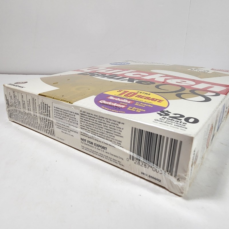 Quicken Deluxe 98 NEW! Windows Vintage 1998 Quicken Financial Solutions Sealed gallery
