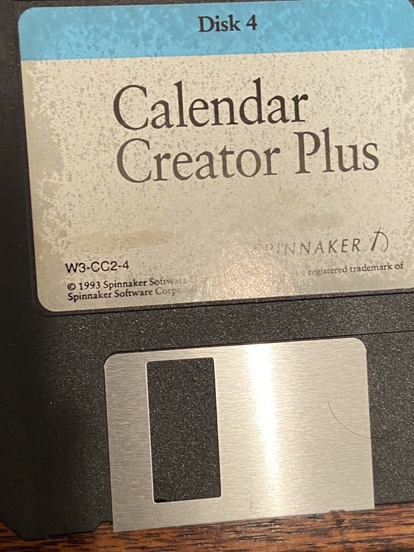 Calendar Creator Plus 3.0 4 Four Floppy Disks Spinnaker 1993 W3-cc2-4 gallery