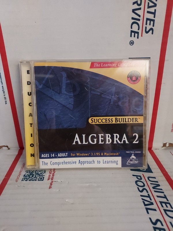 VINTAGE SUCCESS BUILDER ALGEBRA 2 THE LEARNING COMPANY CD-ROM PC 3.1 & MAC #62g