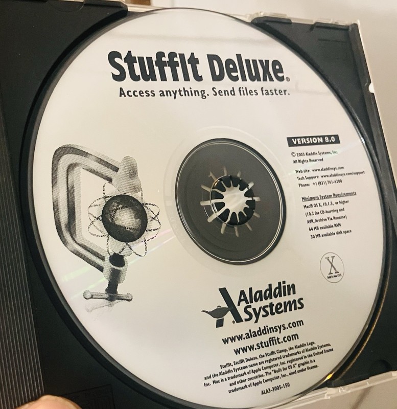 StuffIt Deluxe 8.0 Mac OS X CD Aladdin Systems Compression Utility gallery