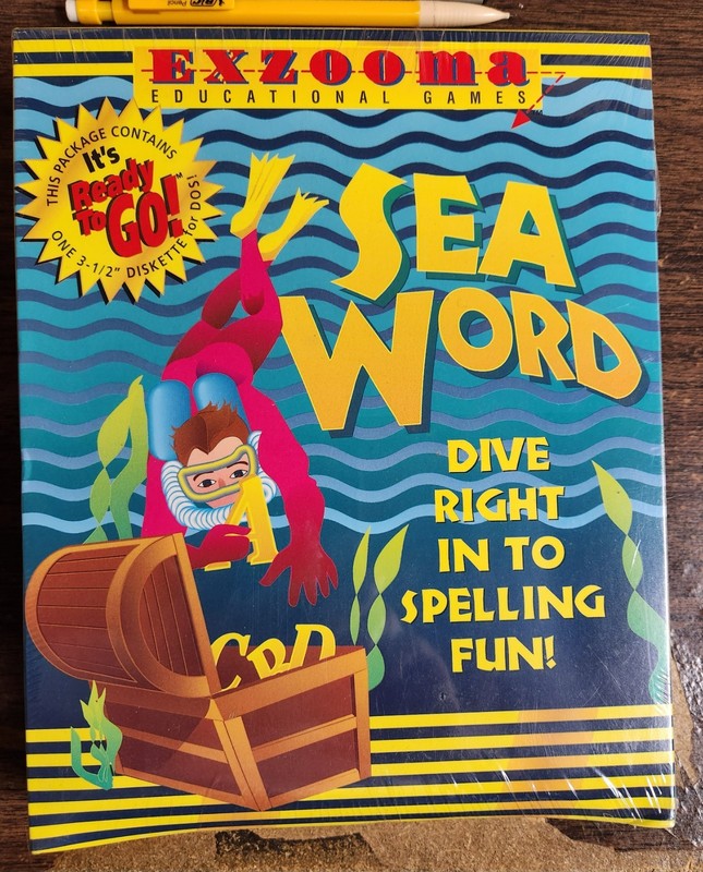Sea Word by Exzooma (1994, MS-DOS, 3-1/2″ Floppy Disk) BRAND NEW FACTORY SEALED