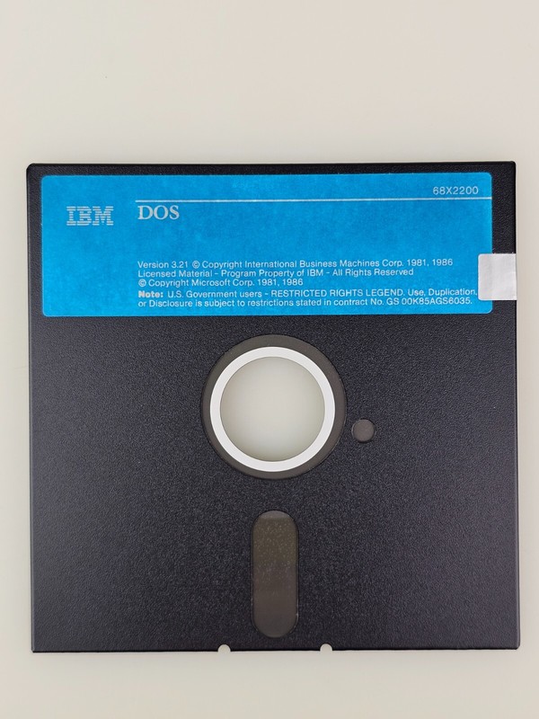 IBM DOS Version 3.21 Supplemental Programs 68X2200 1986 Floppy Disk Diskette gallery
