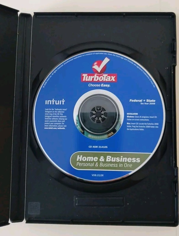 Turbotax 2008 Home & Business with state gallery