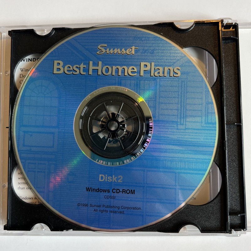 Sunset Best Home Plans Design Software for Windows Vintage 2 CD set for PC, 1996 gallery