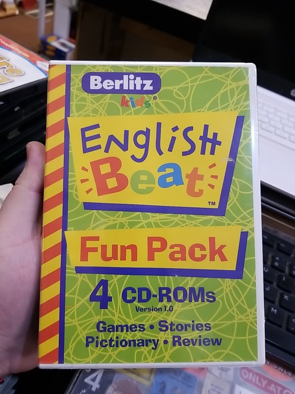 Berlitz Kids English Beat Fun Pack 4 CDs 2002 Games, Stories, Pictionary - NEW