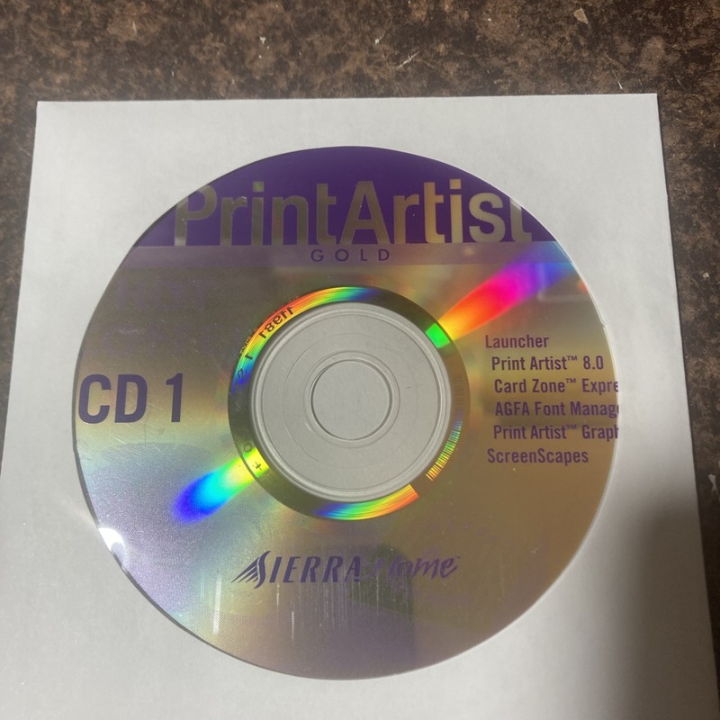 PrintArtist Gold Sierra Home 8.0 4 CD Set Windows 95 98 + Special Edition PC gallery