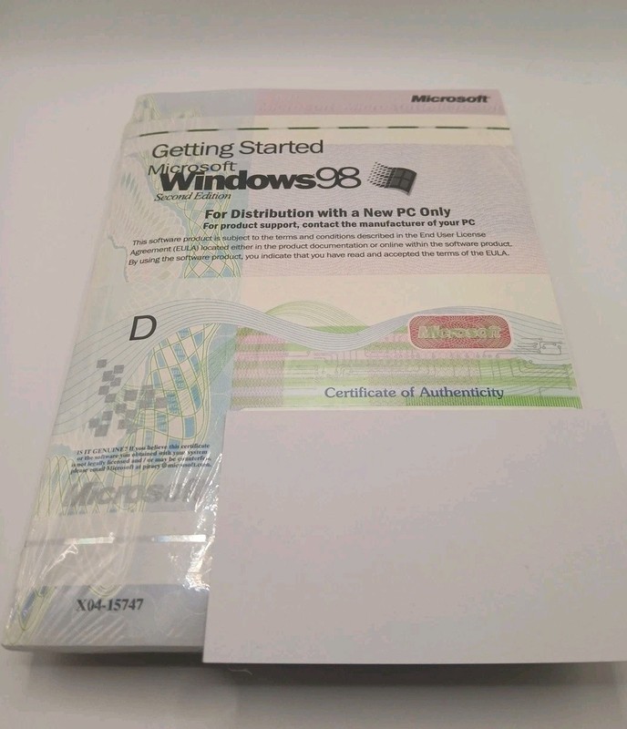 Sealed Microsoft Windows 98 Second Edition SE + Plus! (Read Description)