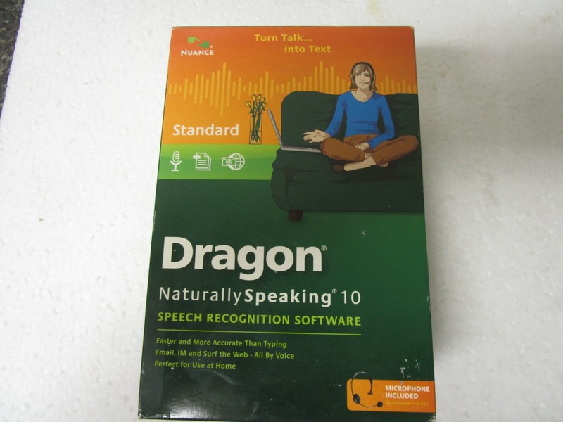 Dragon Naturally Speaking 10 with Microphone/Headset PC Windows 7 32 bit – NEW