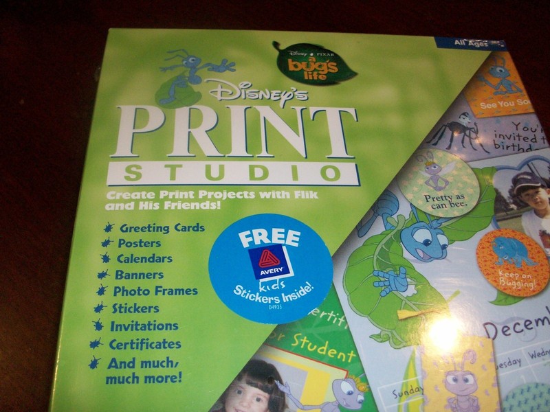 Disney's Pixar A Bug's Life Print Studio CD ROM WIN 95 NEW In Sealed Box gallery