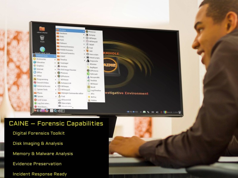 IT Digital Forensics Investigative Environment Toolkit (CAINE) Bootable Live USB gallery