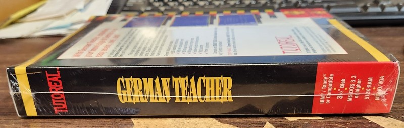 German Teacher One by Tutoreal (1994, PC DOS, 3-1/2" Floppy Disk) NEW SEALED gallery