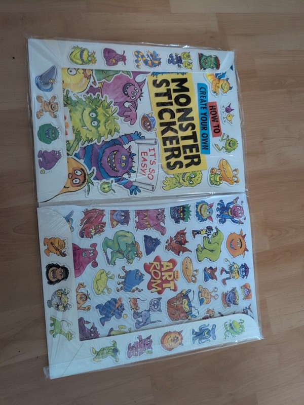Art ROM CREATE YOUR OWN MONSTER STICKERS by TOP THAT New Sealed Vtg Scrapbook gallery