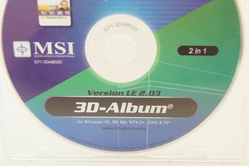MSI Super Pack Version LE 2.03 3D-Album PC Computer Software Program 2002 gallery