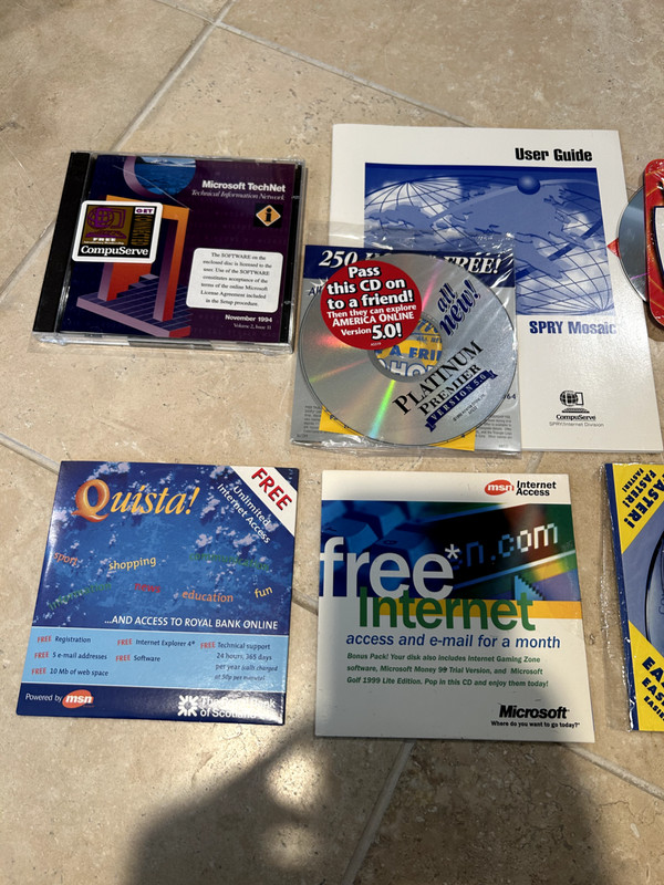 Vintage Microsoft Internet Access Network Internal CDSoftware & SPRY Mosaic User gallery