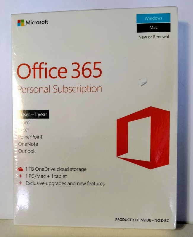 NEW, SEALED! Microsoft Office 365 Personal Subscription 1 Year