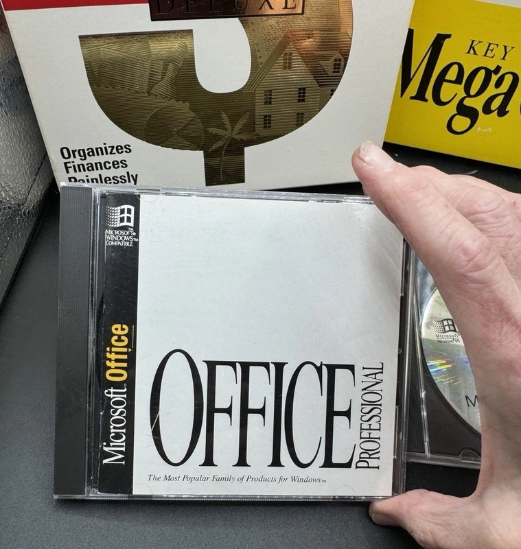 Vintage 1990’s Windows PC Software Quicken Windows 95 Office Clip Art gallery