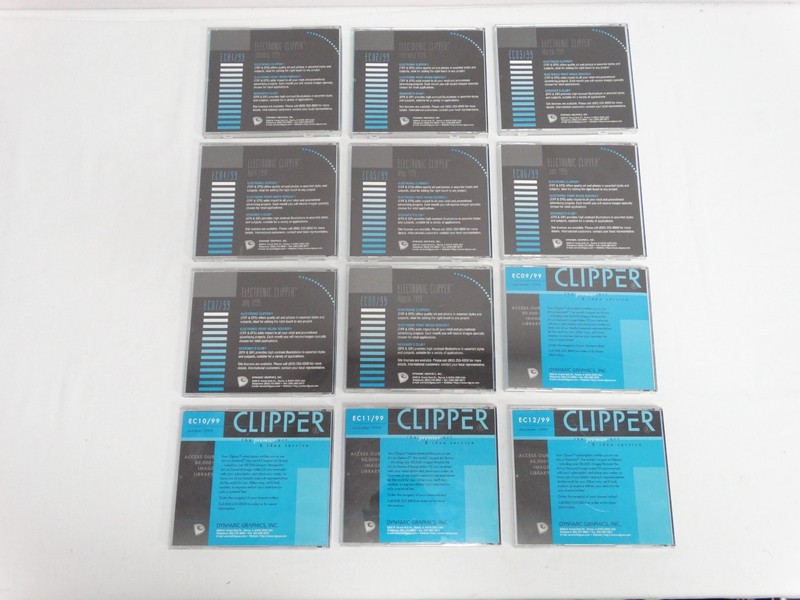 Dynamic Graphics Electronic Clipper Clip Art Library Jan. - Dec. 1999 Complete gallery