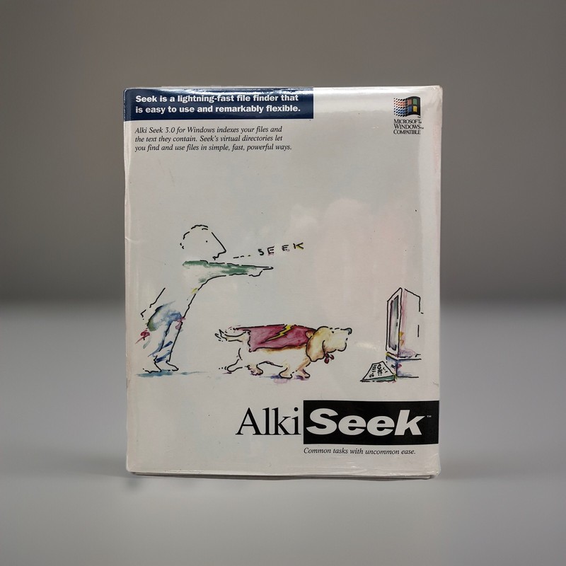 NOS RARE Alki Seek 1992 Software Supplement for Microsoft Word 1994 IT HISTORY