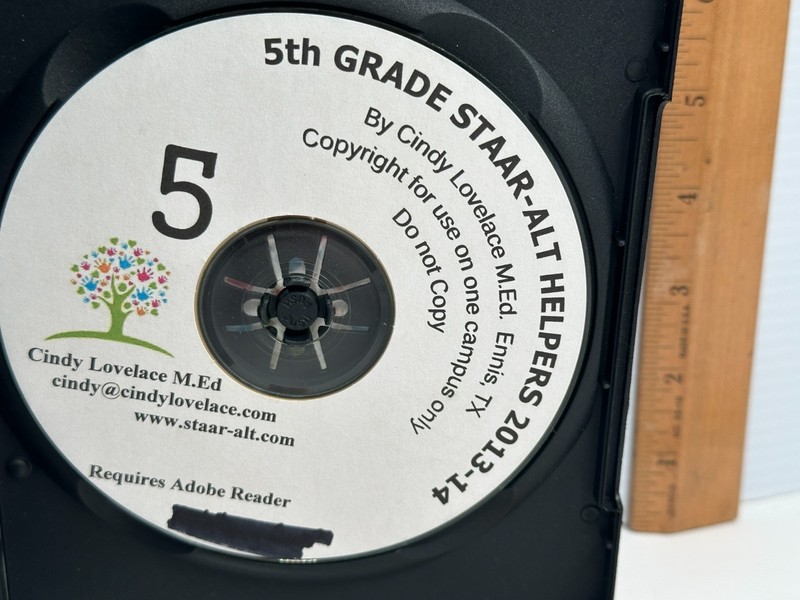 Staar-alt Helper Grade 5 Cindy Lovelace M. Ed. Software gallery