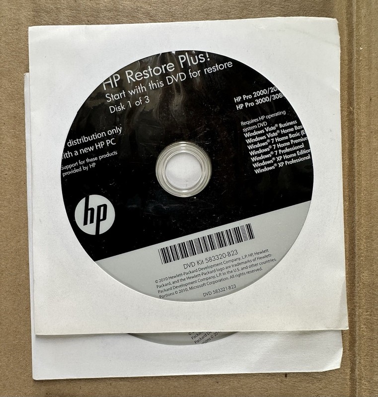 20 DISC LOT HP Restore Plus MICROSOFT WINDOWS Operating System INSTALLATION DVDs gallery