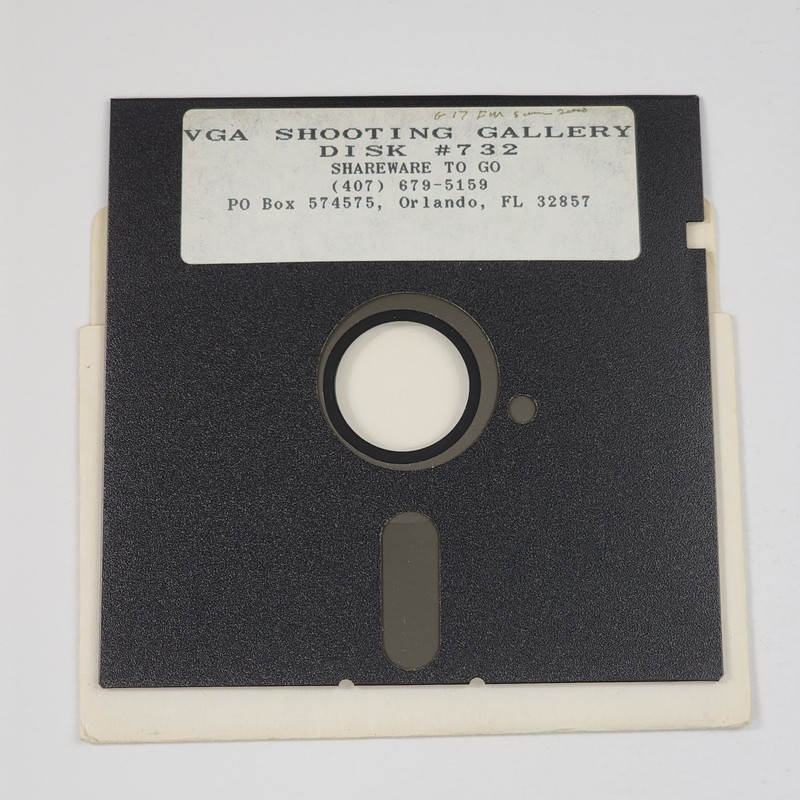 VGA Shooting Gallery IBM PC 5.25" Floppy Disk Vintage Computer Game Tested 80s gallery