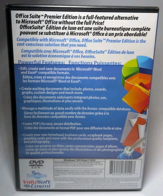 Office Suite Premier Edition PC DVD-ROM Software Brand New B545 gallery