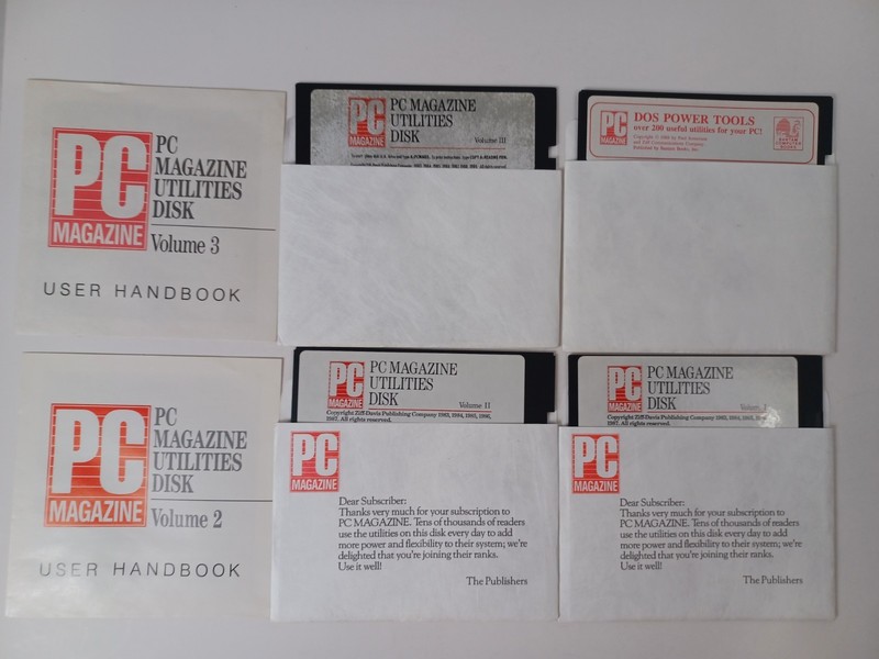 PC Magazine Utilities Disk I, II, III + DOS Power Tools – 5.25″ Floppy Disks