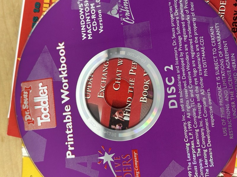 Dr. Seuss Toddler (2 Discs) PC CD ROM ages 18 months To 3 Years 1999 Learning gallery