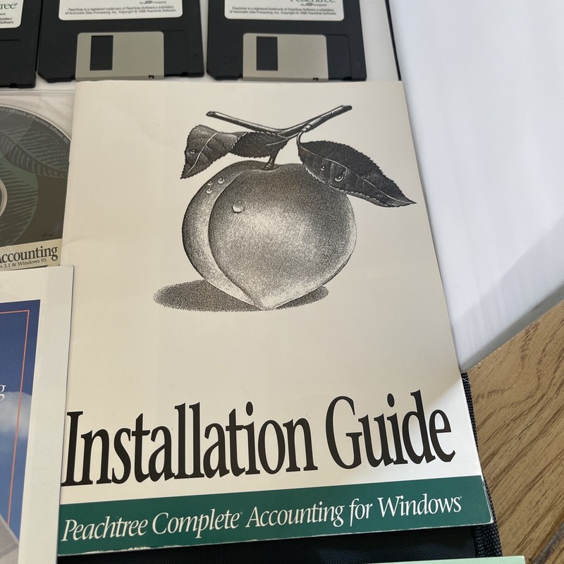Peachtree Accounting Windows 95 & Windows 3.1 PC 3.5 Floppy Diskettes & CD~ VTG gallery