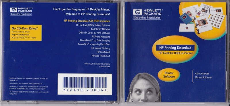 Hewlett Packard Printing Essentials Printing Software DeskJet 895Cxi Printer PC gallery