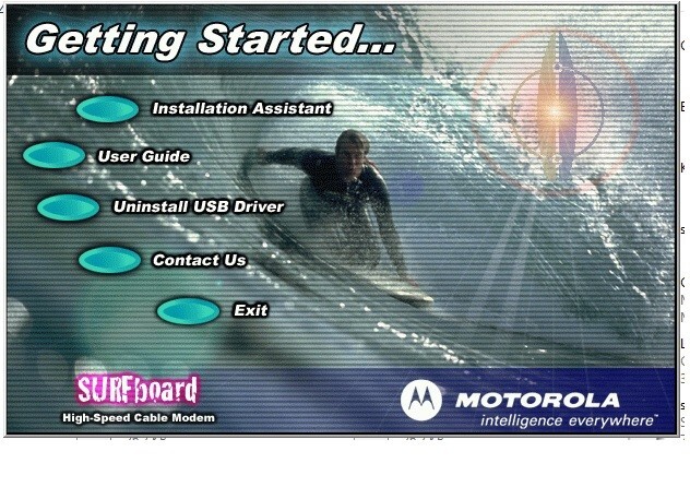 Motorola SB4220 SURFboard Cable Modem Installation CD *** used***