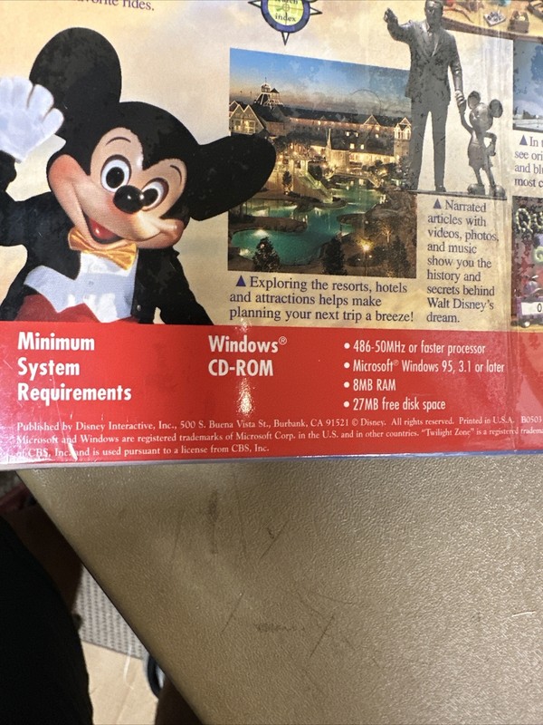 Walt Disney World Explorer 25th Anniversary 1996 Big Box PC Sealed NIB Interact! gallery