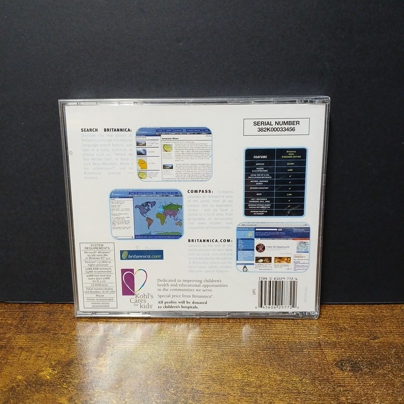 Macmillan Encyclopedia Britannica 2001 Standard Edition, 83K Articles 13K Maps gallery