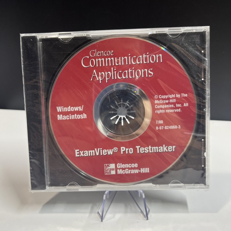 Glencoe Communication Applications Exam View Pro Testmaker. Windows/ Macintosh
