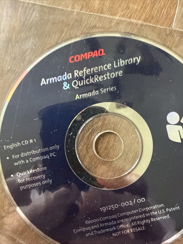 NEW Quick Restore 3-CDs (discs 1, 2, and NT) Compaq Armada Series, 2000 w/Keys gallery