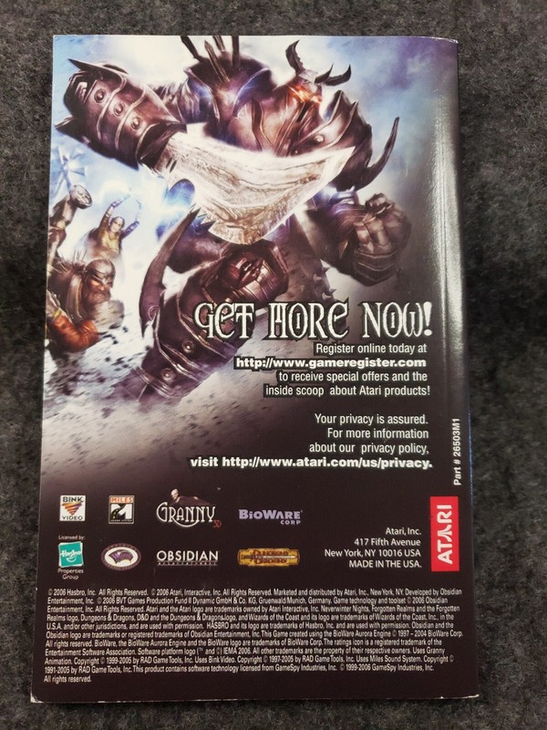 Forgotten Realms Neverwinter Nights 2 Game Manual ONLY- No Game 2006 (SB4) gallery