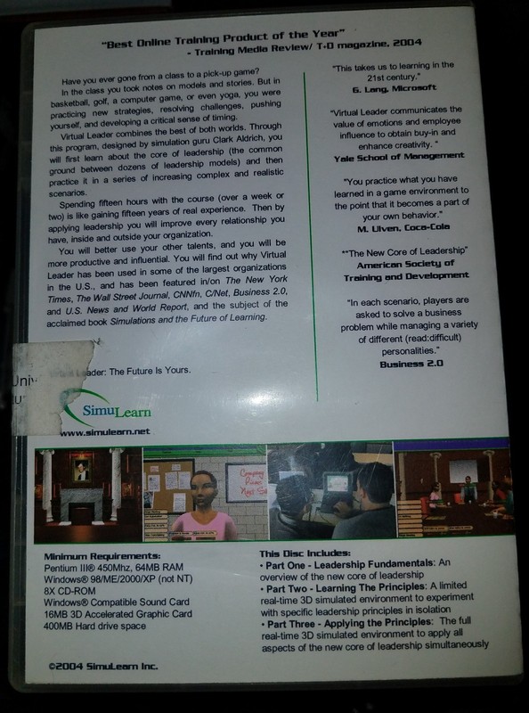 SimuLearn Virtual Leader Practiceware For People Skills Online Training [CD-Rom] gallery