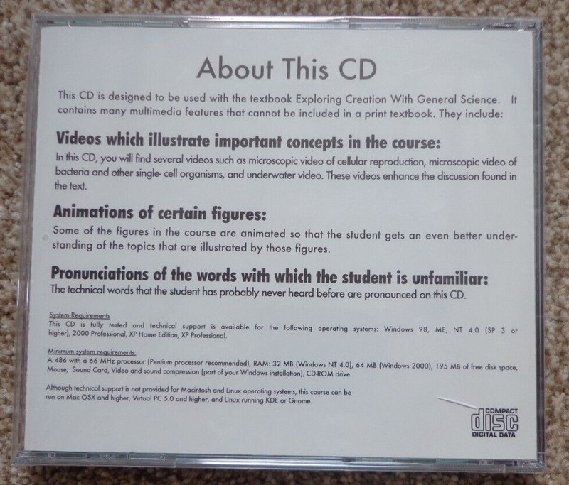 Exploring Creation with General Science NEW multimedia companion CD 8.0 version gallery