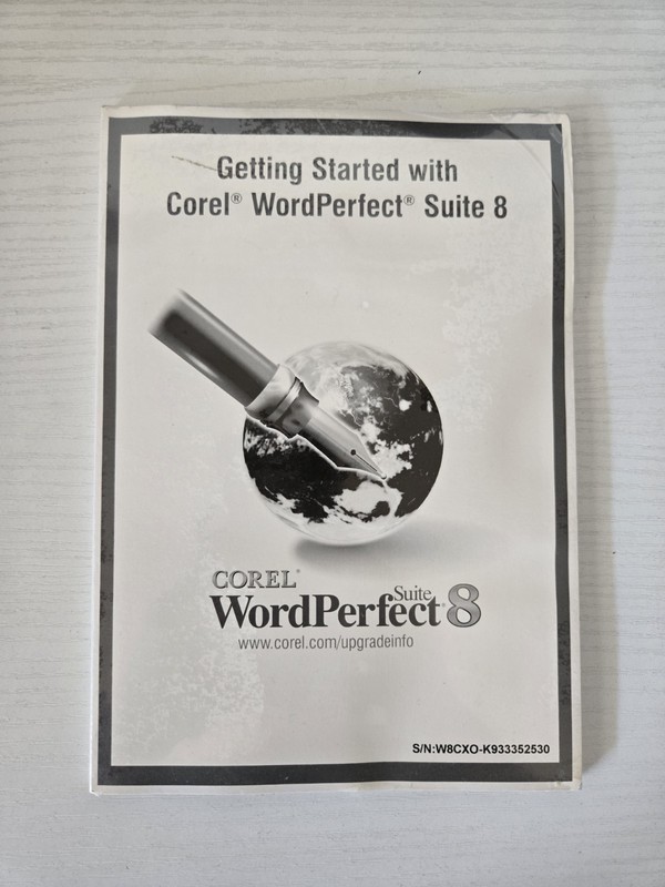 NEW SEALED 1996 COREL WORDPERFECT SUITE 8 WITH MANUAL AND CD