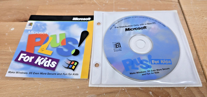 Microsoft Plus! For Kids – Windows 95 - 1997 - w/Manual - NEW CLEAN DISC! gallery