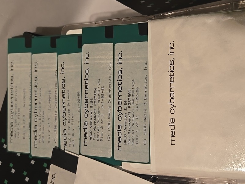 Vintage - Media Cybernetics HALO 2.26 for Microsoft FORTRAN with Disks IBM AI gallery