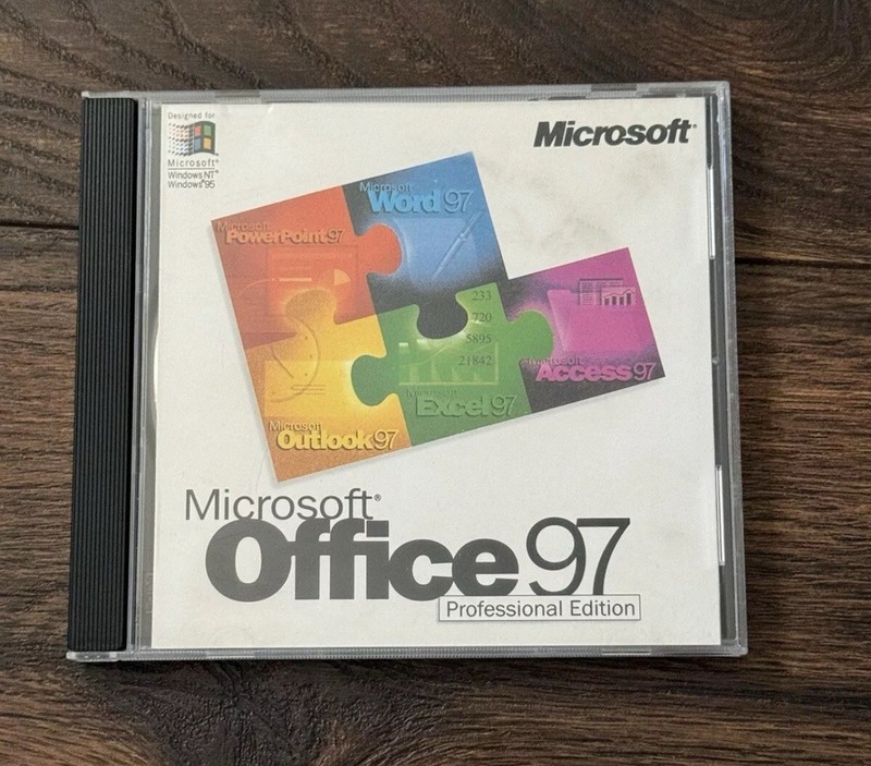 Microsoft Office 97 Software Professional Edition Academic Edition Windows NT 95