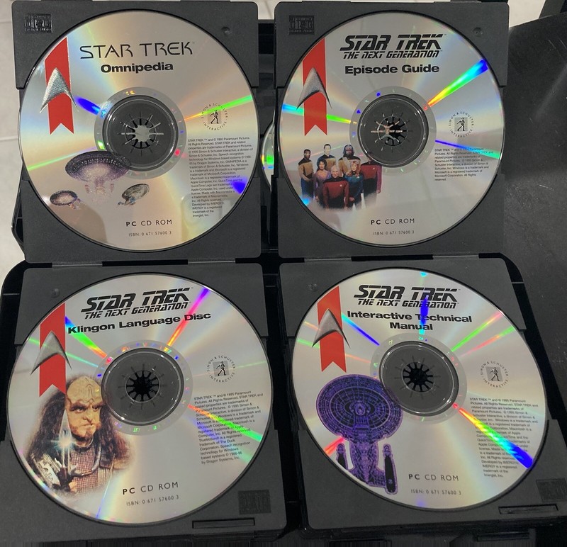 Simon & Schuster STAR TREK GIFT SET Omipedia Guide Klingon Language Cd Rom