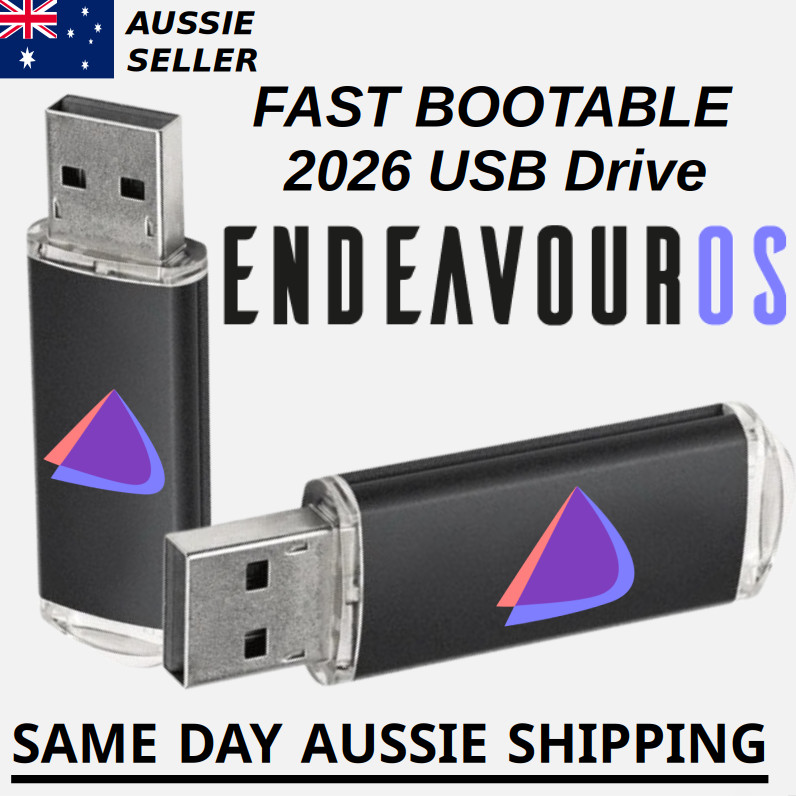 Endeavour Linux Latest Version Australian Shipping Bootable USB Flash Drive Fast
