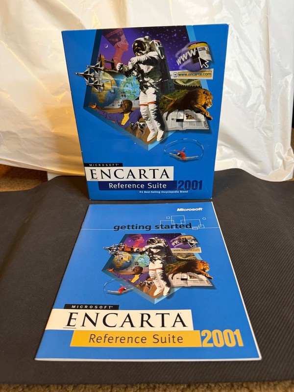 Microsoft Encarta Reference Suite 2001 – For PC – 7 CD-ROM – Looks Great