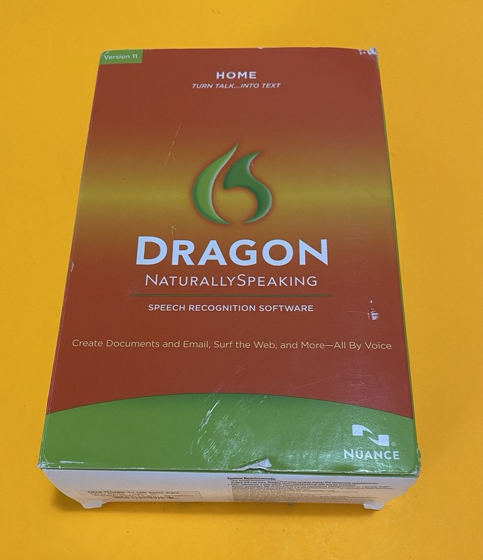 Dragon Nuance Naturally Speaking Home Version 11 Open Box