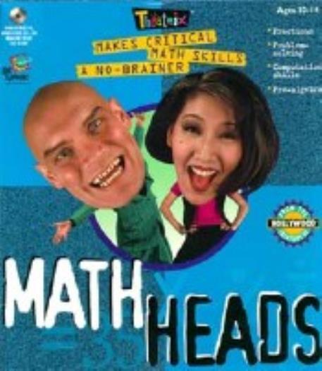 Math Heads by Theatrix PC MAC CD kids mathematics problem solving quiz show game